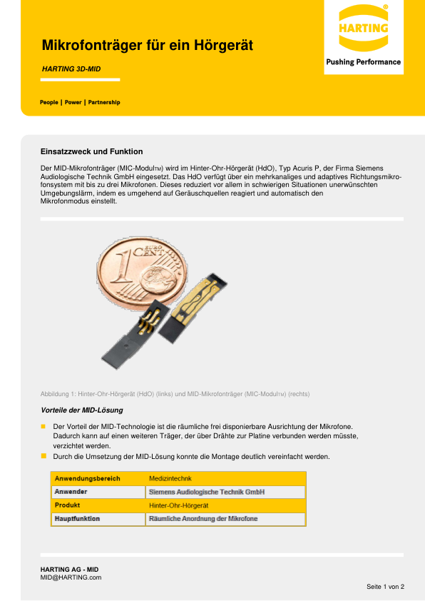Mikrofonträger für ein Hörgerät